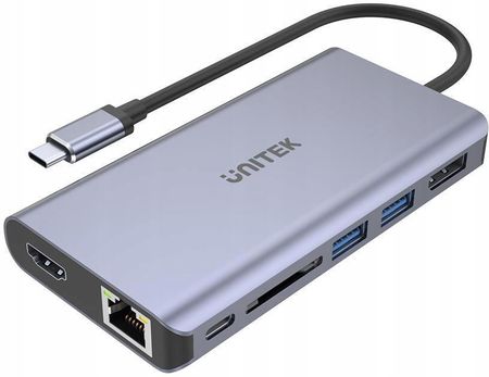 Unitek USB-C 2x USB 3.1 HDMI DP RJ45 czytnikSD (D1056A)