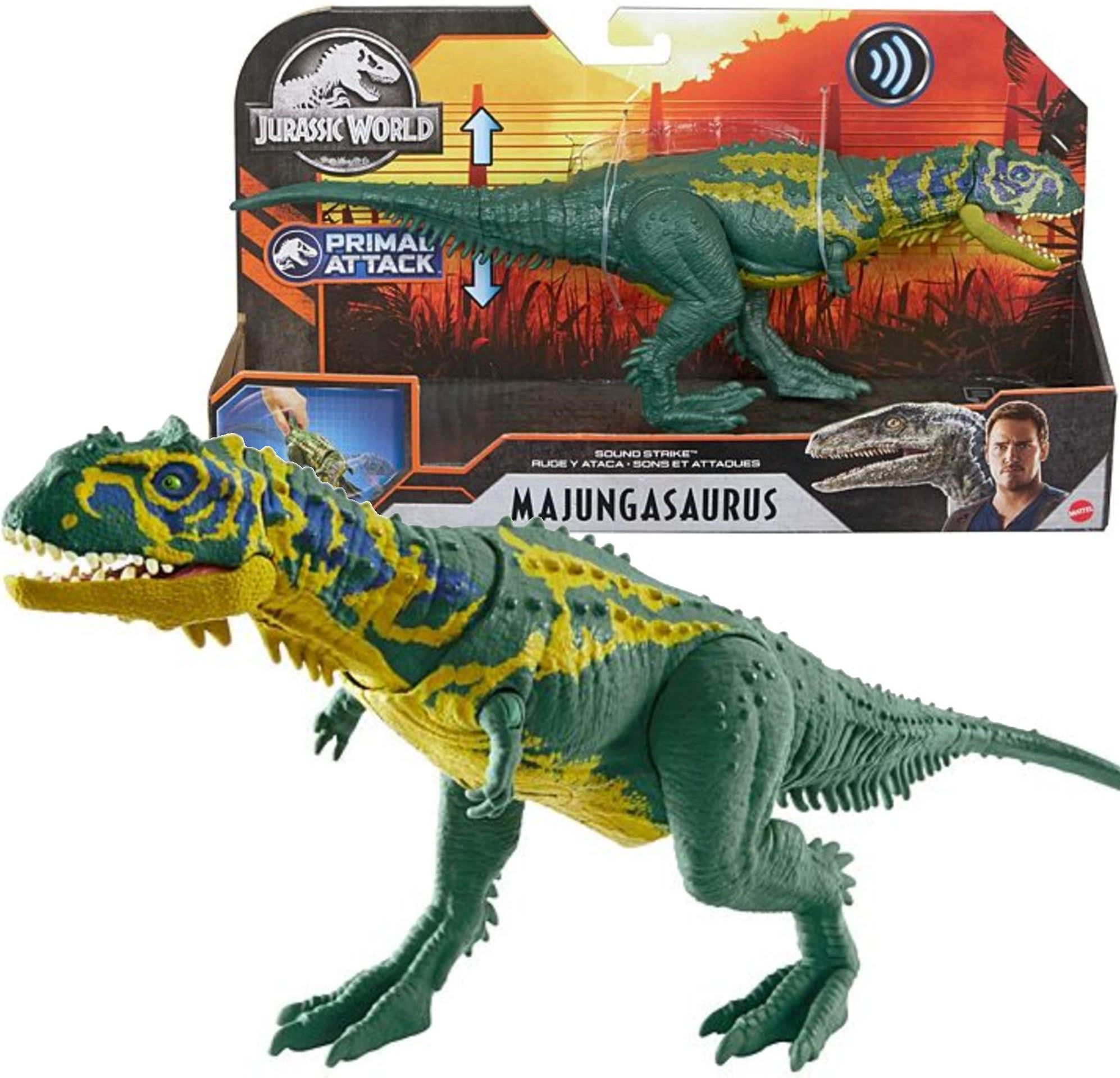 Mattel Jurassic World Majungasaurus figurka dinozaura z dźwiękiem GJN64 ...