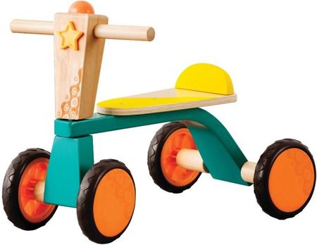 B.Toys Drewniany rowerek biegowy 4 kółka  