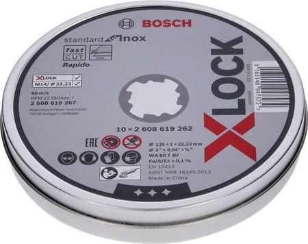 Bosch tarcze tnące Standard for Inox z mocowaniem X-Lock 2608619267