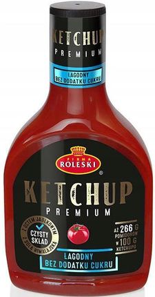 Roleski Ketchup Łagodny Premium Bez Dodatku Cukru 425g