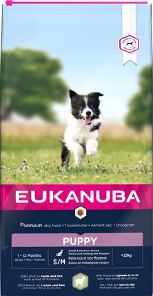 Eukanuba Dla szczeniąt małych/średnich ras boagata w jagnięcinę i ryż 12kg
