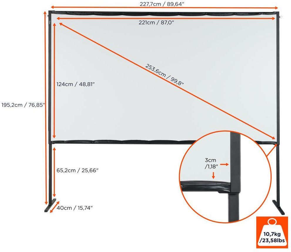 фото Проекционный экран Celexon Basic Line 221x124cm 16:9
