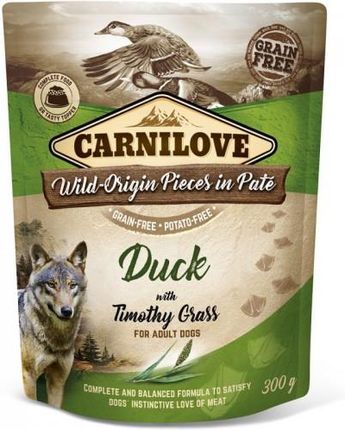 Carnilove Dog Pouch Duck&Timothy Grass 6X300G
