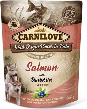 Carnilove Dog Pouch Salmon&Blueberries Puppie 6X300G