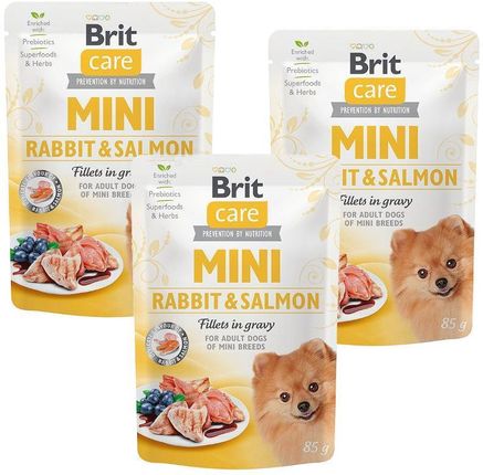 Brit Care Mini Rabbit&Salmon Fillets In Gravy 12X85G
