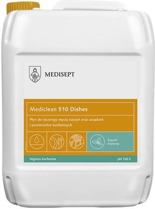 Medisept Mediclean 510 Dishes płyn do mycia naczyń i powierzchni kuchennych miętowy Butelka bez pompki 1L