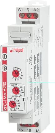 Relpol Przekaźnik Czasowy 1P 1Sek10Dni 230V Ac 50/60 Hz Wielofunkcyjny Rpc1Maa230 (863199)