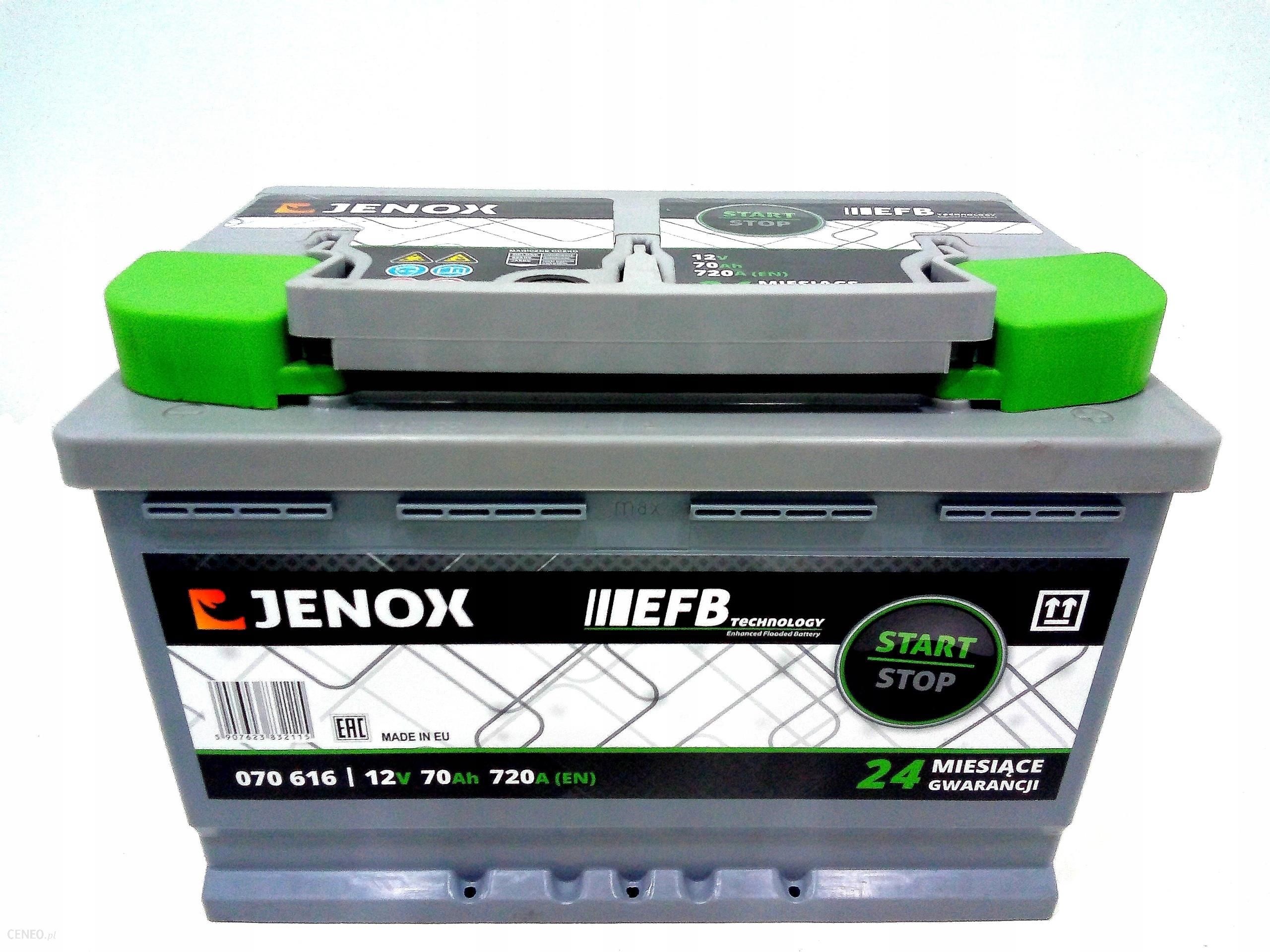 Battery 12V/70Ah 720A Jenox EFB