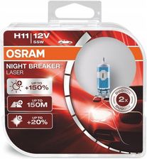 Żarówki OSRAM H11 Night Breaker Laser +150% (2 sztuki)