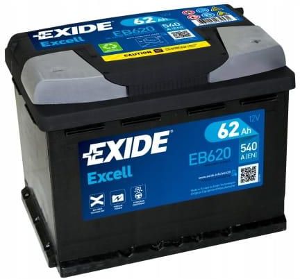 AKUMULATOR EXIDE EXCELL P+ 62AH/540A