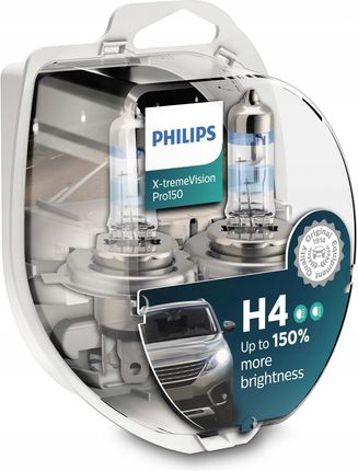 Żarówki halogenowe PHILIPS X-tremeVision Pro150 +150% H4 12V 60/55W, 2 szt.