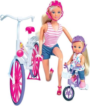 Simba Lalka Steffi i Evi Love Przejażdżka na rowerze  