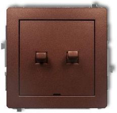 Zdjęcie Karlik Elektrotechnik Deco Mechanizm Łącznika Podwójnego Schodowego W Stylu Amerykańskim Brązowy Metalik (9DWPUS331) - Wodzisław Śląski