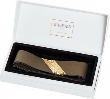 Balmain Hair Skórzana Wstążka Do Włosów Brązowa Genuine Leather Headband Bronze