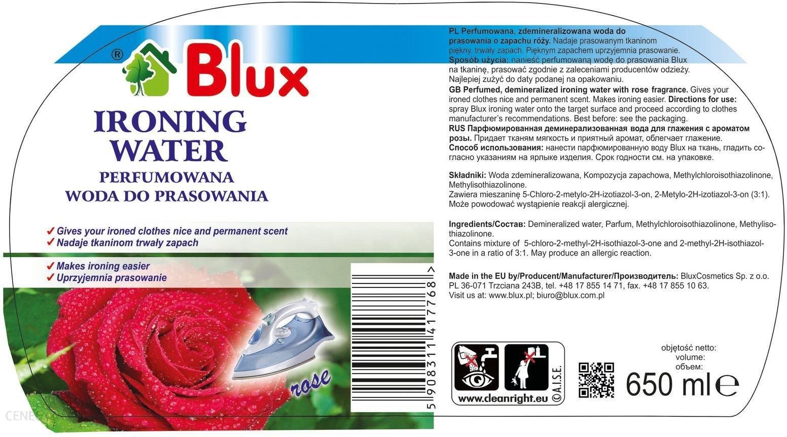 Blux Perfumowana Woda Do Prasowania Róża 650ml
