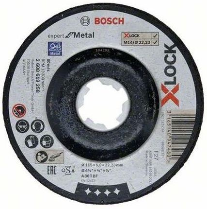 Bosch tarcza szlifierska Expert for Matal z systemem X-Lock 2608619258