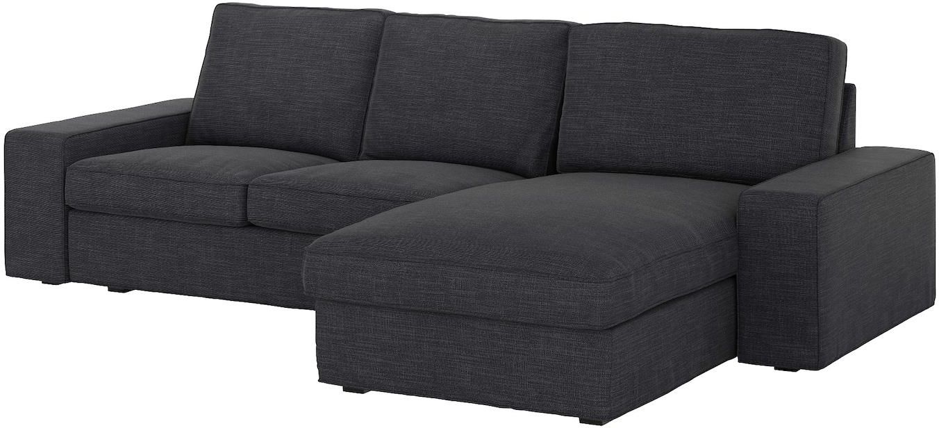 Mo　IKEA ソファ　KIVIK KIVIK sofa 4-osobowa, z szezlongiem/Grann/Bomstad czarny - IKEA