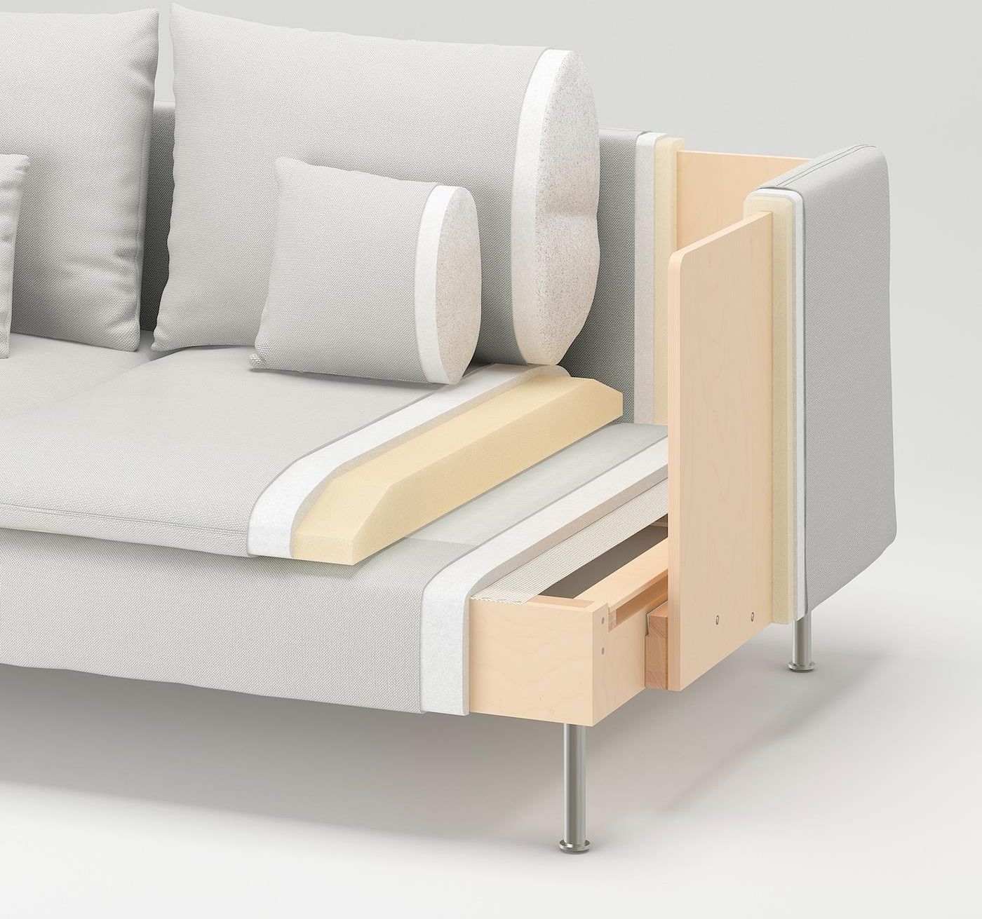 @cloverねっと 　IKEA SÖDERHAMN Ikea SÖDERHAMN szezlong, gransel, naturalny kolor : Amazon