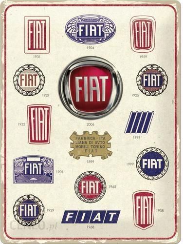Plaque émaillée Fiat logo rond