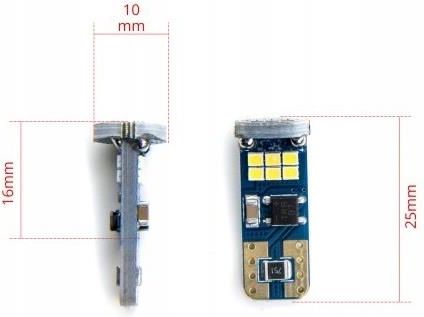 EINPARTS AUTOMOTIVE ŻARÓWKA W5W LED T10 18 SMD 2016 CANBUS 6000K EPL198 - zdjęcie 5