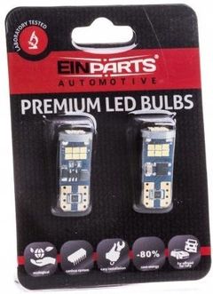 EINPARTS AUTOMOTIVE ŻARÓWKA W5W LED T10 18 SMD 2016 CANBUS 6000K EPL198 - zdjęcie 4