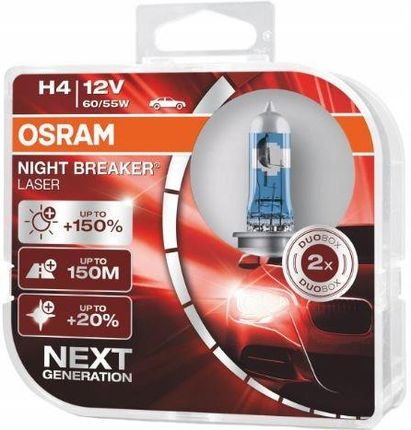 OSRAM NIGHT BREAKER LASER NEXT GEN +150% H4 DUO 64193NL-HCB