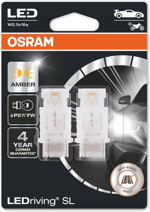 OSRAM P27/7W AMBER LEDRIVING SL 12V 1,3W W3X16Q OSRAM 3157DYP-02B