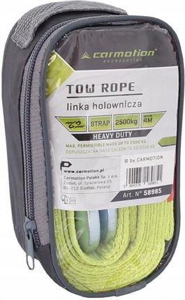 Pas Taśma Linka holownicza 2.5T 4m Heavy Duty - zdjęcie 2