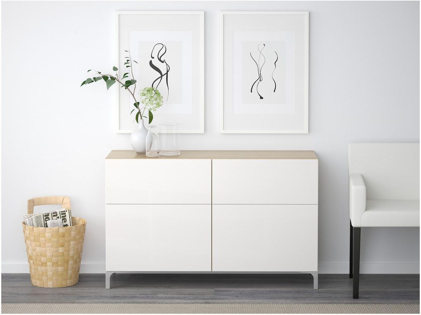 Ikea Bestå Kombinacja Regałowa Z Drzw/Szuf 19195333 - Opinie i