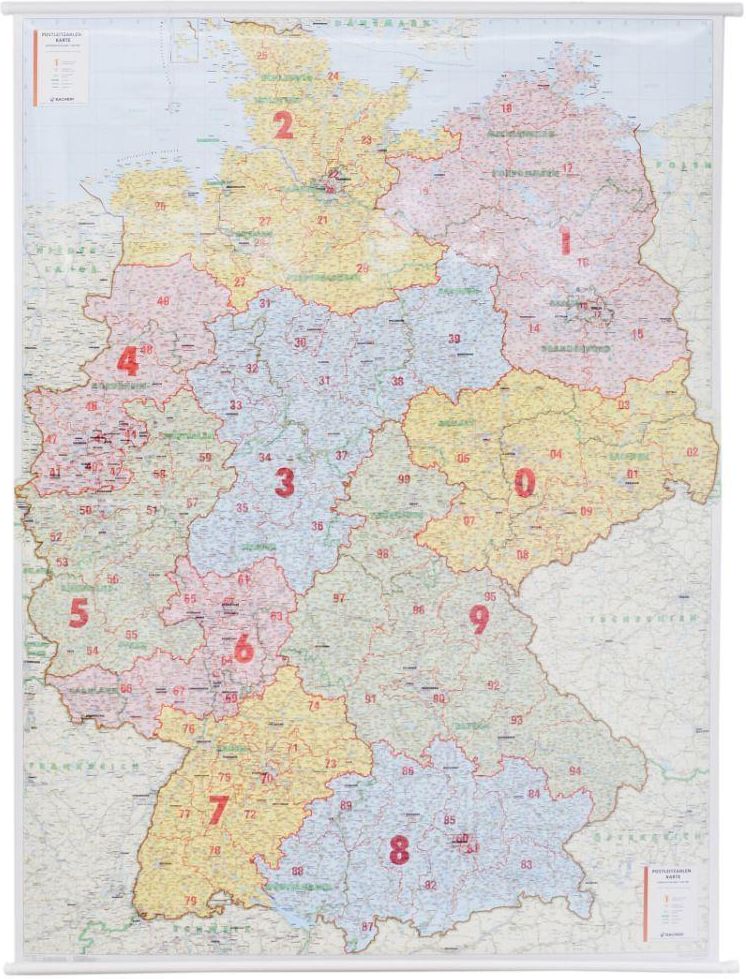Niemcy Dua Mapa cienna Kodowa - Kody Pocztowe - Ceny i opinie - Ceneo.pl