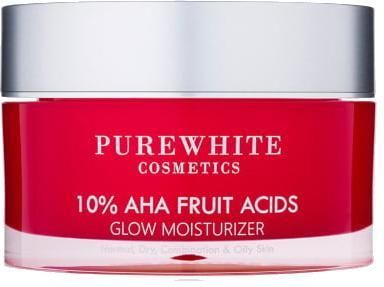 Krem Pure White Cosmetics nawilżający Rozświetlający 10% Aha Fruit Acids Glow Moisturizer na dzień 50ml