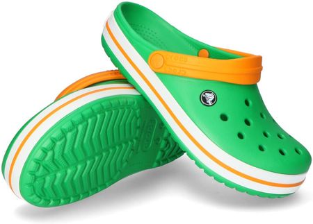 Klapki Crocs CROCBAND 11016 Zielone Pomarańczowe Ceny i opinie