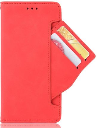 Xgsm Etui Wallet do Huawei P smart 2021 Card Slot Red Czerwony