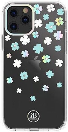 Kingxbar Lucky Series etui ozdobione oryginalnymi Kryształami Swarovskiego iPhone 12 mini przezroczysty (Clover)