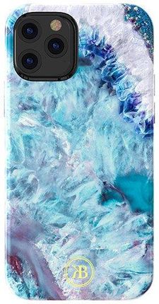 Kingxbar Agate Series z nadrukiem agat iPhone 12 mini niebieski