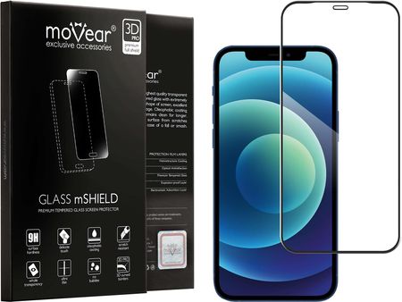 Movear Szkło hartowane 3D PRO-E do Apple iPhone 12 Pro Max 6.7" na Cały Ekran Do Etui fullGlue 9H