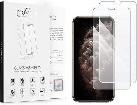 Movear 2 szt. Szkło Hartowane 2.5D na Apple iPhone 11 Pro Max do etui 9H GLASS mSHIELD Transparentny