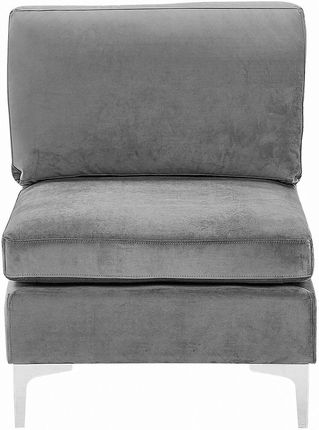 Beliani Sofa Modułowa 3 Osobowa Welurowa Szara Evja - zdjęcie 2