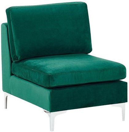 Beliani Moduł sofy 1-osobowy tapicerowane siedzenie zielony Evja