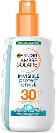 Garnier Ambre Solaire Invisible Protect Spray ochronny z ekstraktem z aloesu SPF 30 200 ml