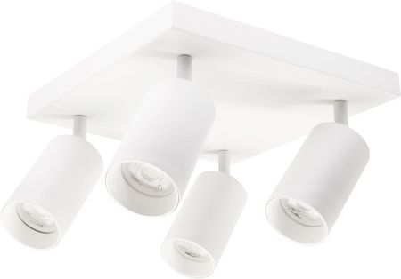 Lumiled Kinkiet sufitowy 4x GU10 SPOT Lampa LED QUALIS IV Biały + pierścień (5901874274212)