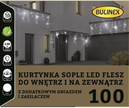 Bulinex Kurtynka Sople Led Flesz 100L 13 562 Biała