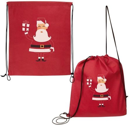 Worek Sportowy Plecak Z Motywem Świątecznym Elf Upominakarnia Czerwony