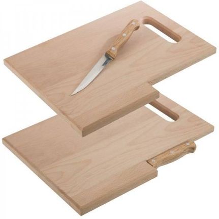 Basic Deska Do Krojenia Drewniana Z Nożem Lizzano
