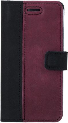 Surazo Wallet case Nubuk Czarny i Burgund do Oppo Reno 4