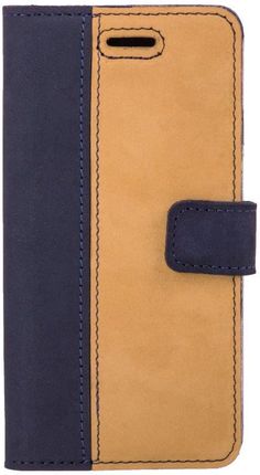 Surazo Wallet case Nubuk Granatowy i Camel do Oppo Reno 4