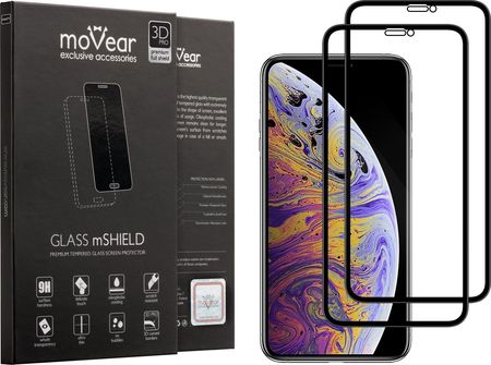 Movear 2 szt. Matowe Szkło Hartowane na iPhone Xs MAX na Cały Ekran Antyrefleksyjne 9H GLASS mSHIELD 3D PRO MATT