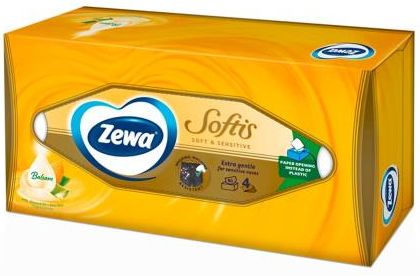 Zewa Softis Balsam With Almond Oil + Aloe Vera Chusteczki Higieniczne  80Szt. - Opinie i ceny na Ceneo.pl