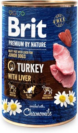 Brit Premium By Nature Turkey With Liver Junior 800G